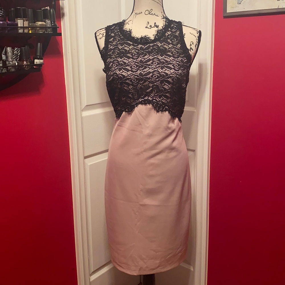 Pink lace dress